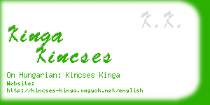 kinga kincses business card